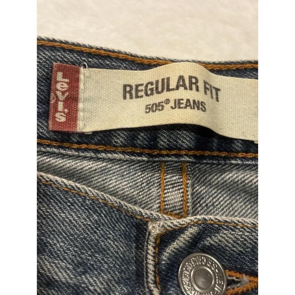 Vintage Levis 505 Jeans Mens 34x30 (actual 34x29)  Blue Regular Fit Straight Leg